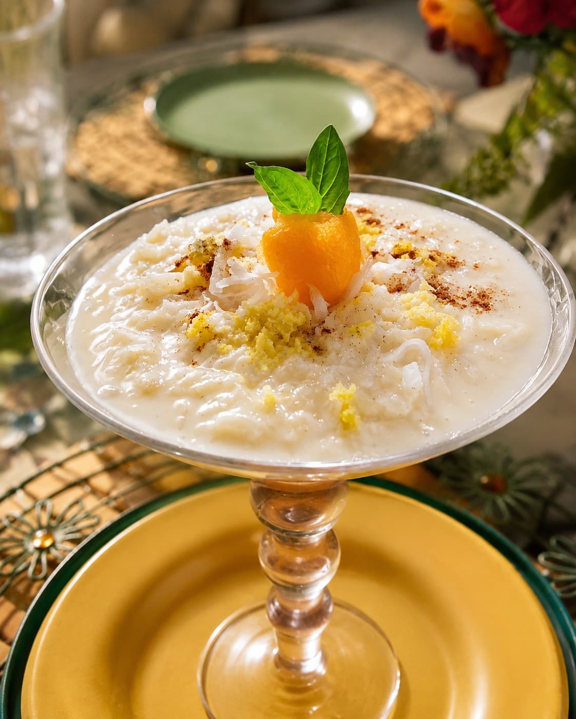 Arroz con leche prepared by Maria Mosquera.