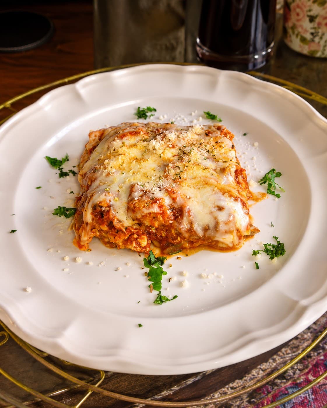 Lasagna prepared by Maria Mosquera.