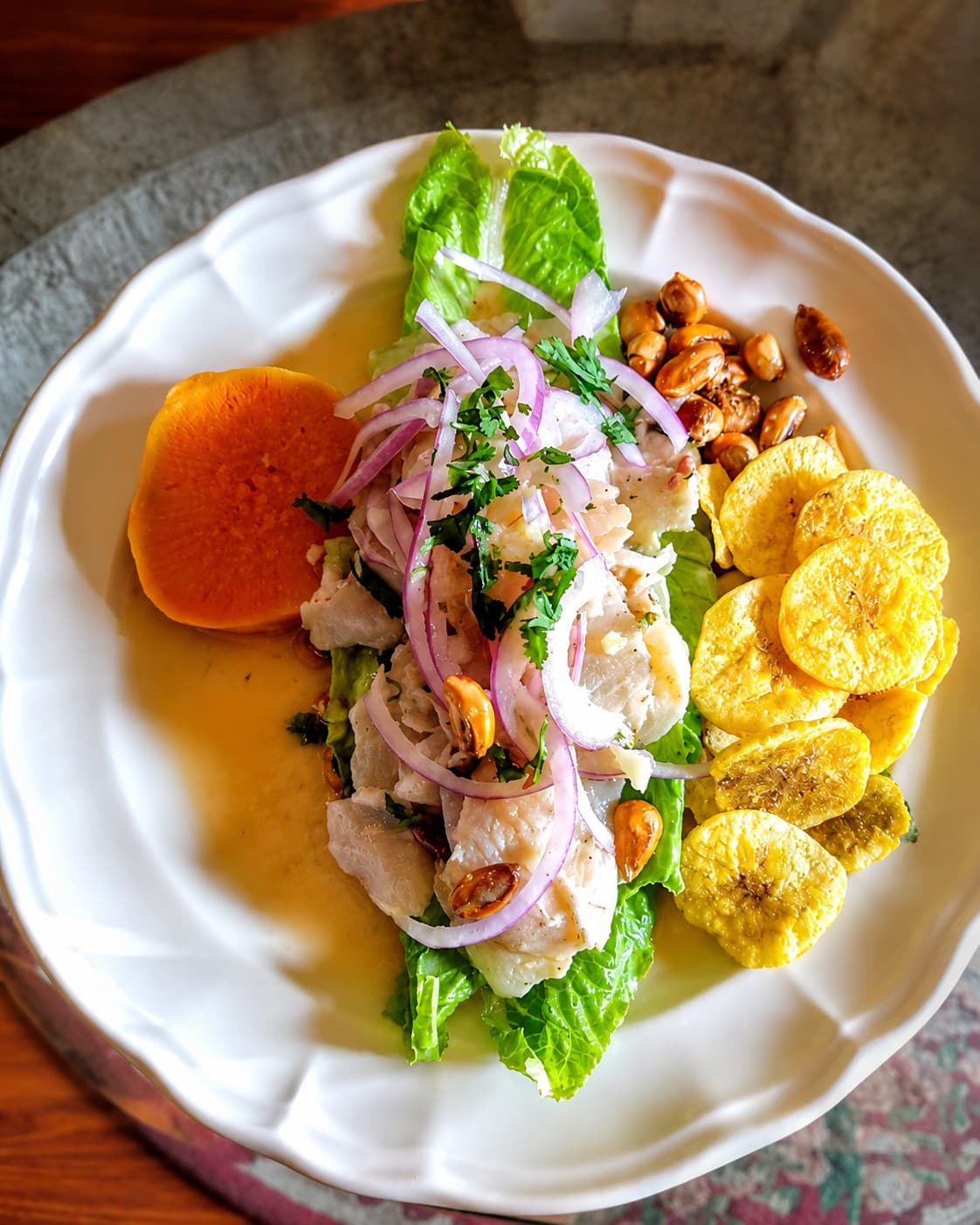 Ceviche prepared by Maria Mosquera.