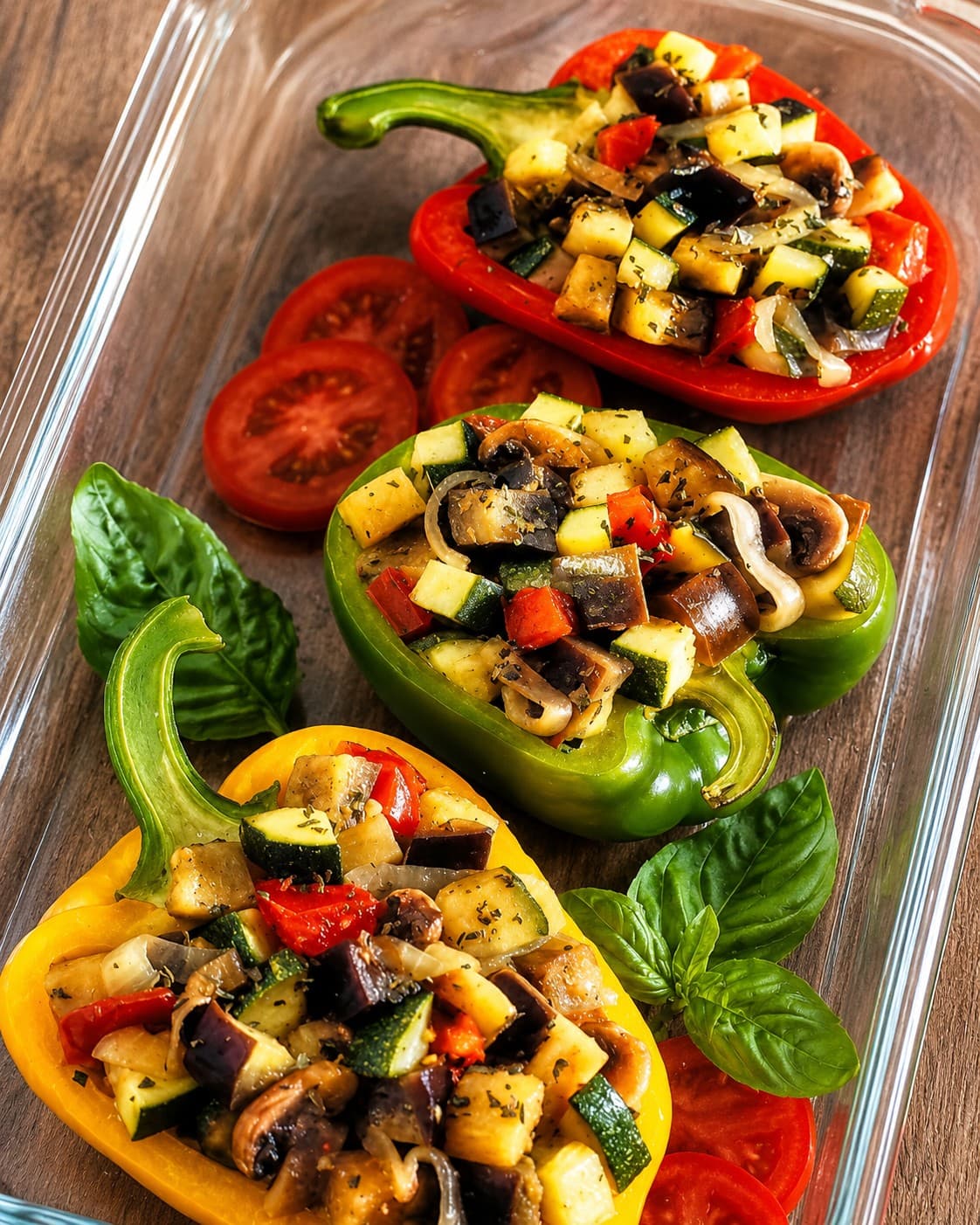 Stuffed peppers prepared by Maria Mosquera.